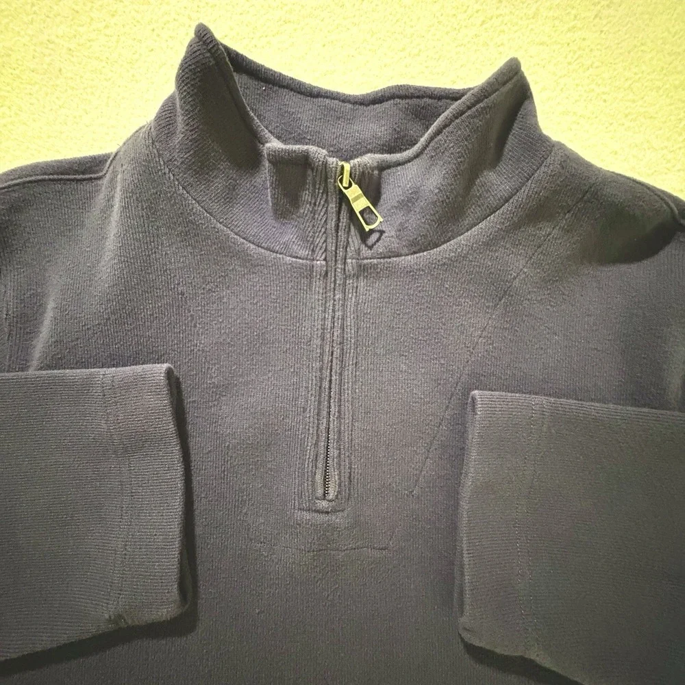 Coldwater Creek Women's‎ 1/4 Zip Pullover Sweater Blue 100% Cotton Size XL (18)